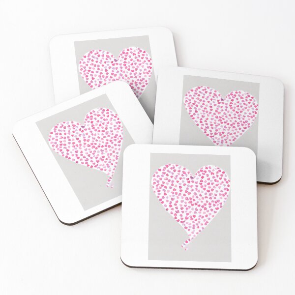Item preview, Valentines Confetti Mini Love Heart on Grey Amor Watercolour  designed and sold by Kayley  |  QuintaDaColherArtes.