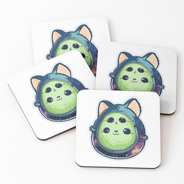 Item preview, Galactic Avocato Adventure: Kitty & Space Avocado - Trendy Fantastic Avogato Universe Art designed and sold by VeggiPower.