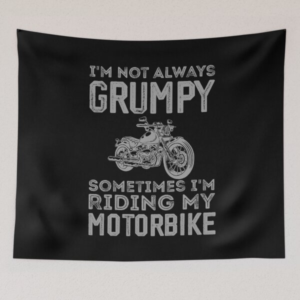 Item preview, I'm Not Grumpy Meme Riding My Bike Quote designed and sold by ArabCorner.