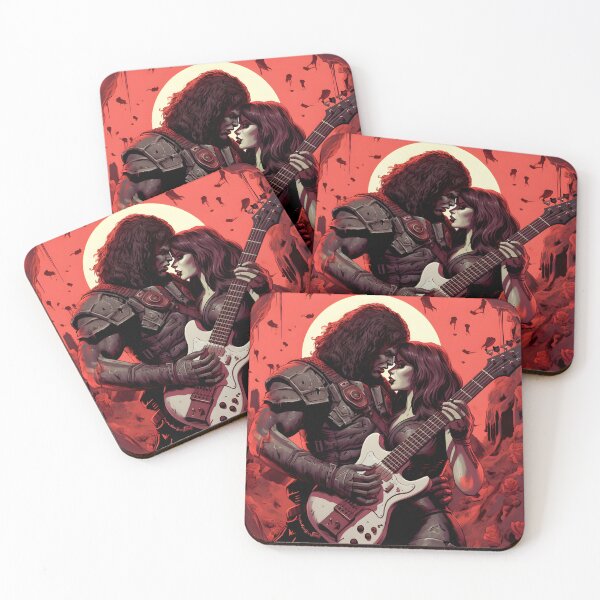 Item preview, Valentines day vintage retro heavy metal couple  designed and sold by Anbe_design.