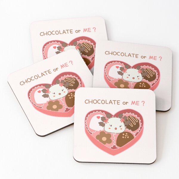 Item preview, Chocolate or ME? Valentines Day   chocolate and WHITE NIGHT - Haato the Gang of Salamander Axolotl designed and sold by lazycat14.