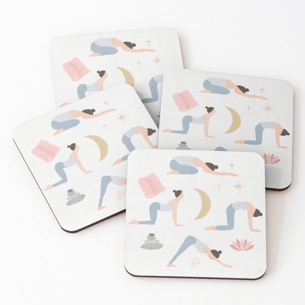 Item preview, Practice yoga with moon and lotus  designed and sold by LauRoxan.