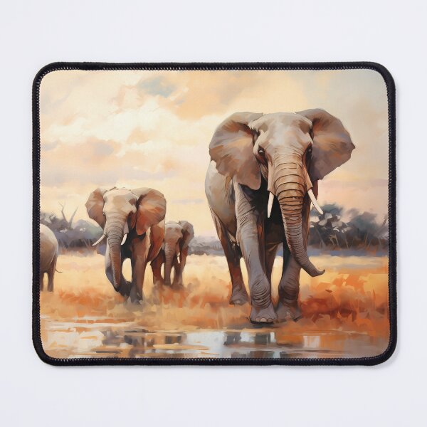 Item preview, Beautiful majestic and lovely safari wildlife elephant family with cute baby elephants artwork designed and sold by NBSStore.