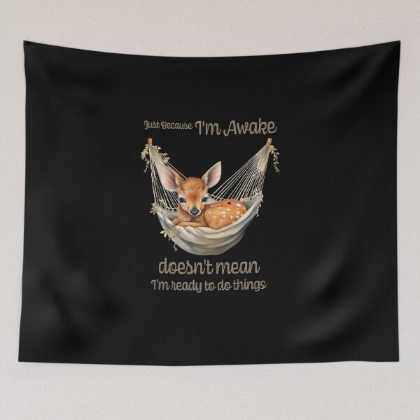 Item preview, Just Because I'm Awake Funny Animals  designed and sold by PavoPlumaA.