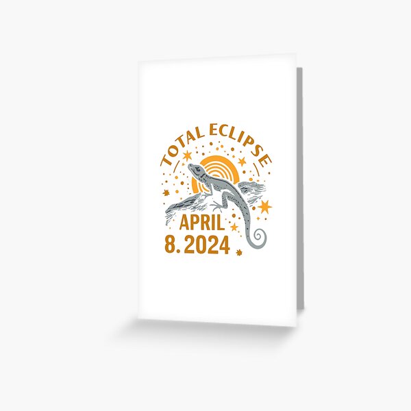 Item preview, April 8 2024 Total Solar Eclipse Funny Grey Lizard Family T-Shirt designed and sold by thespecialtyhub.