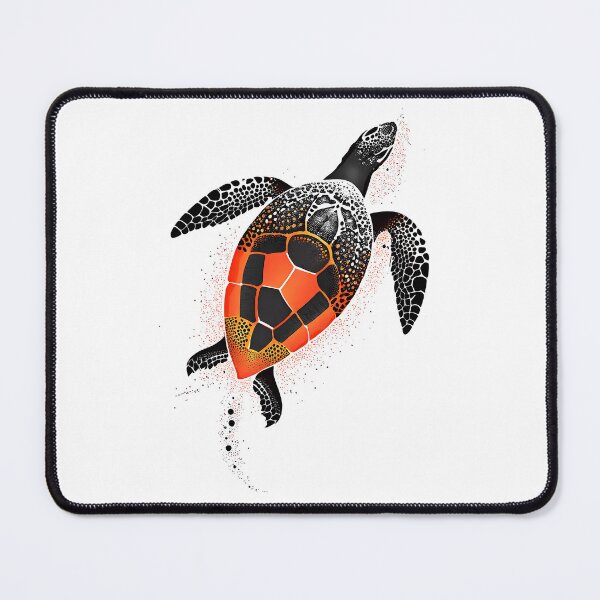 Item preview, Sea turtle with orange shell - dot art designed and sold by BubblyDelight.
