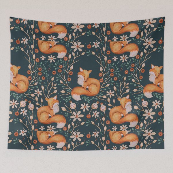 Item preview, Resting Fox vibes | Dark Background designed and sold by Mimi Y..