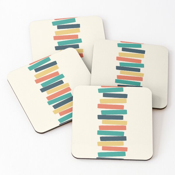 Item preview, Mid Century Modern Atomic Stacked Blocks Cream designed and sold by trdstudio.