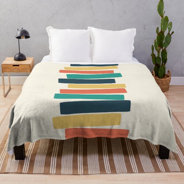 Item preview, Mid Century Modern Atomic Stacked Blocks Cream designed and sold by trdstudio.