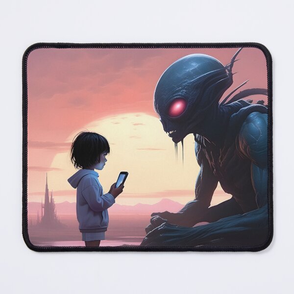 Item preview, Alien approached by a children designed and sold by eli-test.
