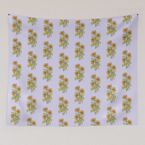 Item preview, Sunflowers Hand Drawn Illustration Bortanical Floral Art designed and sold by JoyfulWhimsy.