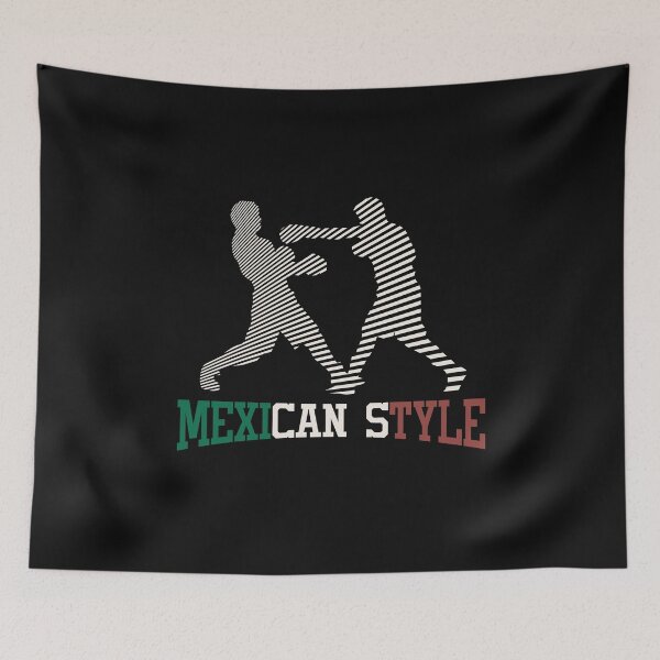 Item preview, Two Boxers Fighting Mexican Style Boxing Mexico Flag Colors designed and sold by alenaz.