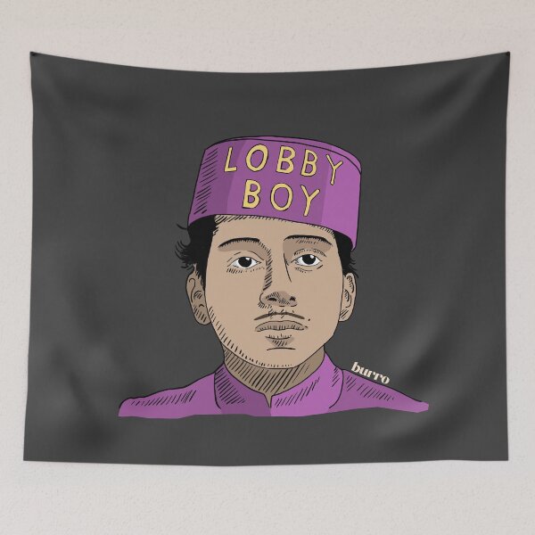 Item preview, Wes Anderson's Lobby Boy Illustration in color! designed and sold by burrotees.