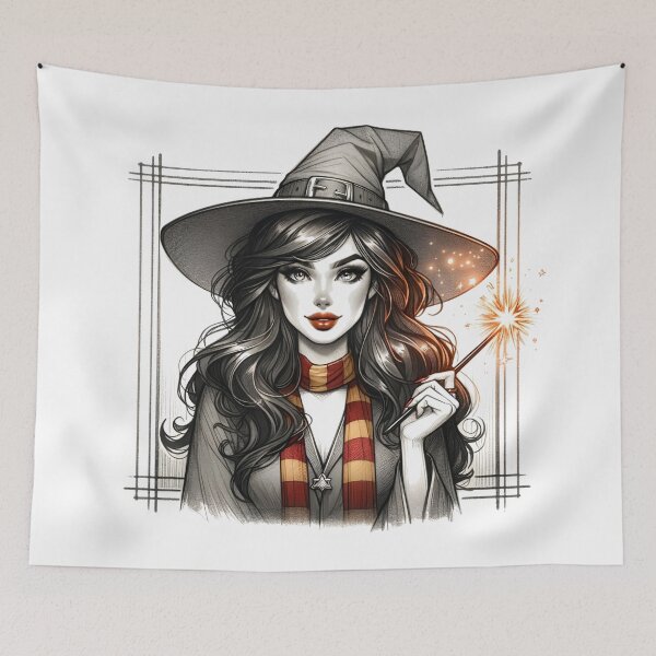 Item preview, Witch with a Scarf - Fantasy designed and sold by Fenay Designs.