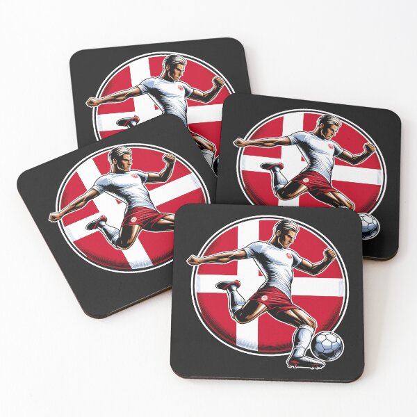 Item preview, Dynamic Denmark Soccer Star in Action - Vector Design designed and sold by SerhiiArt.