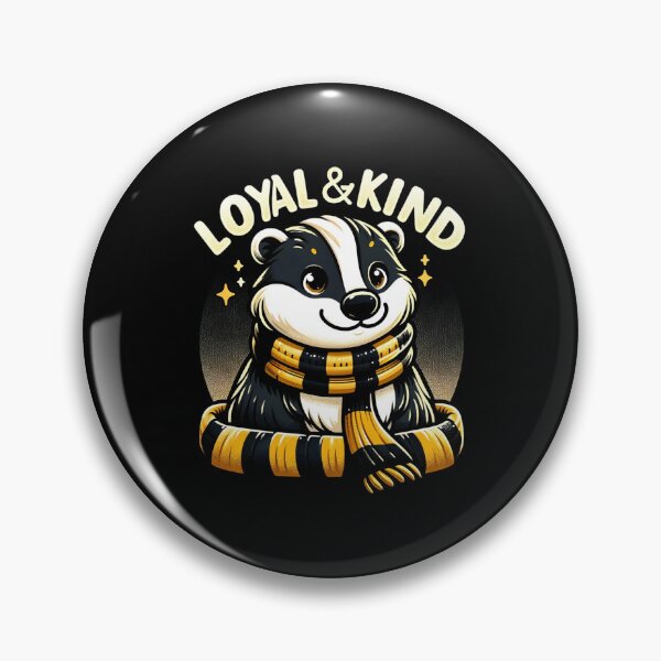 Item preview, Loyal and Kind - Badger with a Scarf - Fantasy designed and sold by Fenay Designs.