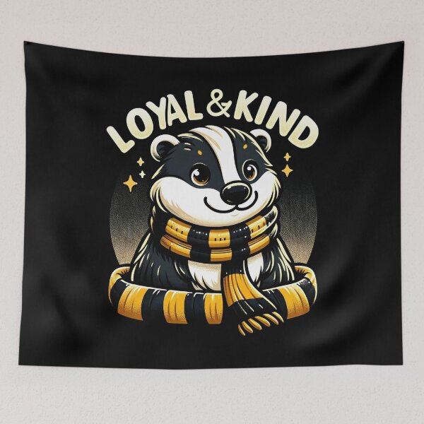 Item preview, Loyal and Kind - Badger with a Scarf - Fantasy designed and sold by Fenay Designs.