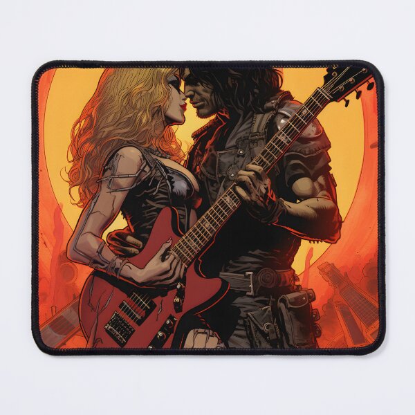 Item preview, Valentines day vintage retro metalhead couple designed and sold by Anbe_design.