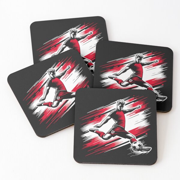 Item preview, Dynamic Austria Soccer Star in Action - Vector Design designed and sold by SerhiiArt.