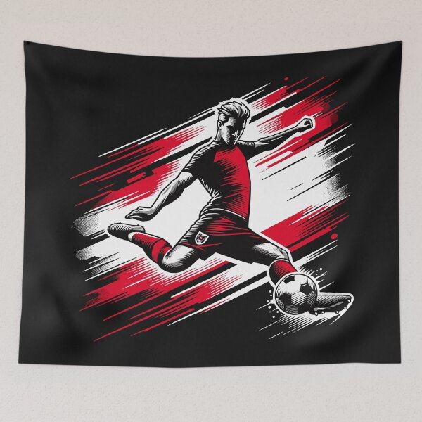 Item preview, Dynamic Austria Soccer Star in Action - Vector Design designed and sold by SerhiiArt.