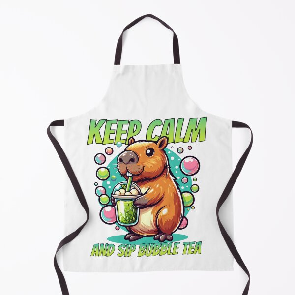 Item preview, Capybara - Keep Calm and Sip Bubble Tea designed and sold by FRUU-design.