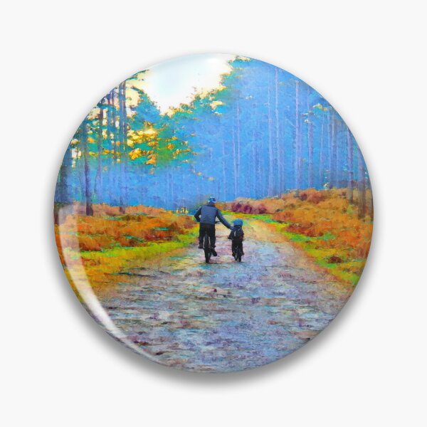 Item preview, Cycling in forest path in the woods designed and sold by santoshputhran.
