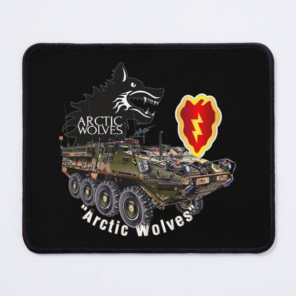 Item preview, Army - 1st Stryker Bde - 25th ID - Arctic Wolves - White w Stryker wo Div designed and sold by Military Insignia Products.
