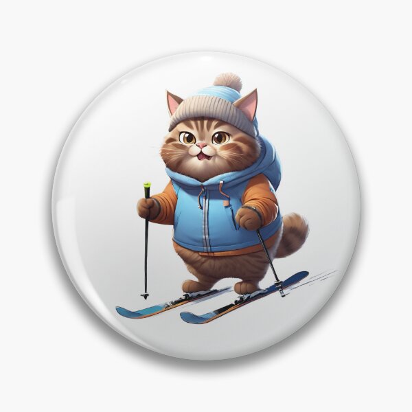 Item preview, Chubby Skier Kitty Cat designed and sold by Keffy.