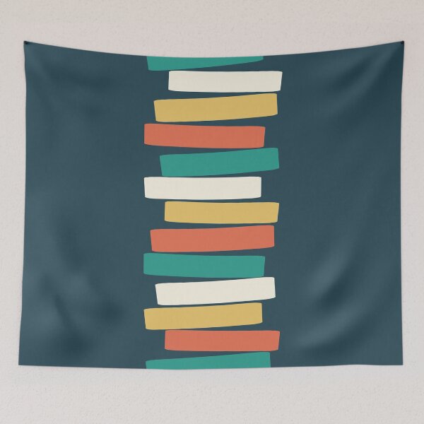 Item preview, Mid Century Modern Atomic Stacked Blocks Charcoal designed and sold by trdstudio.