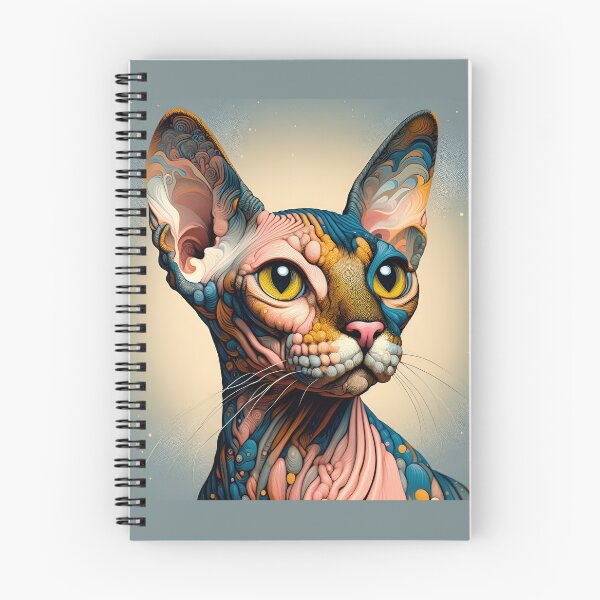 Item preview, Sphynx Serenade: De Kooning-Inspired Feline Elegance designed and sold by BastKittyStore.