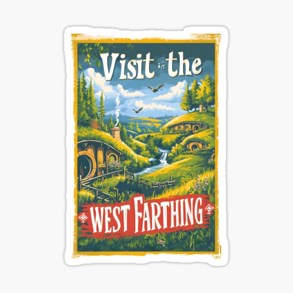 Item preview, Visit the West Farthing - Vintage Travel Poster - Fantasy designed and sold by Fenay Designs.