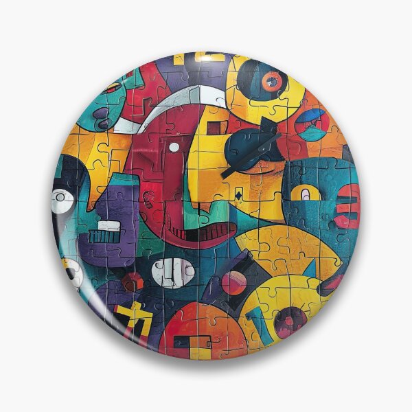 Item preview, Abstract Jigsaw Puzzle Wall Clock 7 designed and sold by 3 CITIES.