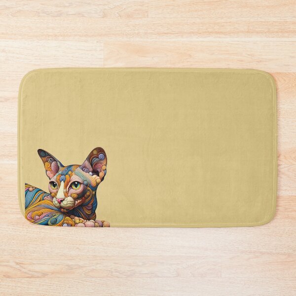Item preview, Ethereal Sphynx: Abstract Elegance with De Kooning Flair designed and sold by BastKittyStore.
