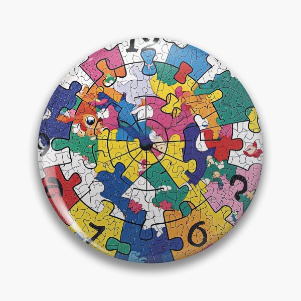 Item preview, Abstract Jigsaw Puzzle Wall Clock 8 designed and sold by 3 CITIES.