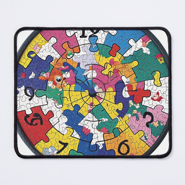 Item preview, Abstract Jigsaw Puzzle Wall Clock 8 designed and sold by Charlies-Artbox.