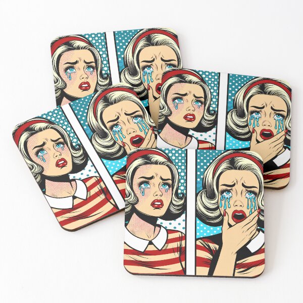 Item preview, Pop art woman crying  designed and sold by IsaMarina.