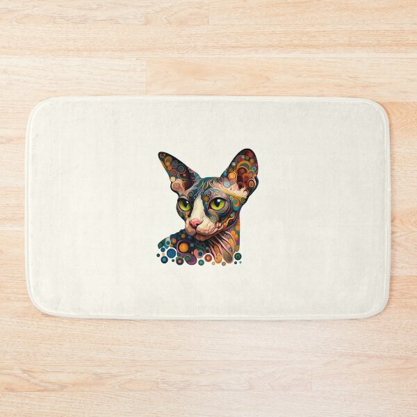 Item preview, Sphynx Serenade: Abstract Elegance in De Kooning Style designed and sold by BastKittyStore.