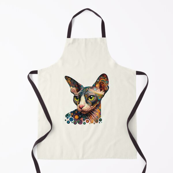 Item preview, Sphynx Serenade: Abstract Elegance in De Kooning Style designed and sold by BastKittyStore.