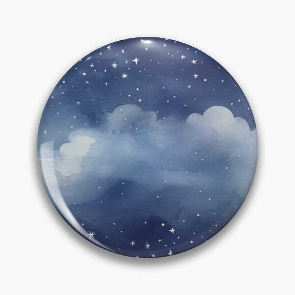 Item preview, Watercolour Cloudy Starry Night Sky designed and sold by HeyImFlooky.