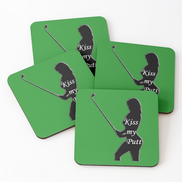 Item preview, Kiss my Putt - Sexy Female Silhouette Golfer designed and sold by shutterrudder.