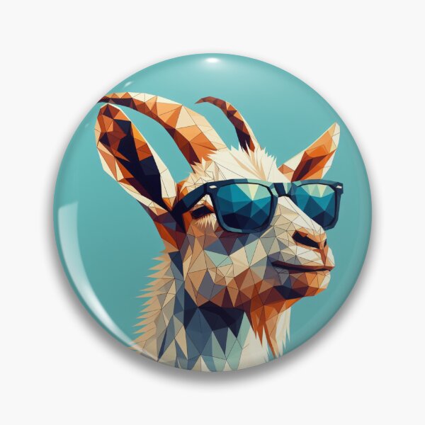 Artikelvorschau, Low-Poly Goat Pop Art entworfen und verkauft von pseudosiren.