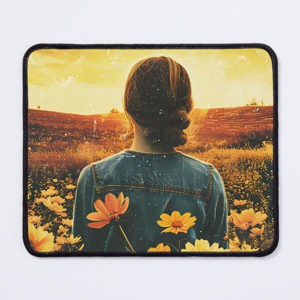 Item preview, Girl in a field of yellow flowers designed and sold by Akazox.