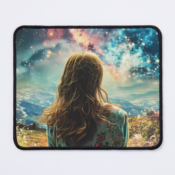 Item preview, Looking at the universe Girl in a field of flowers designed and sold by Akazox.