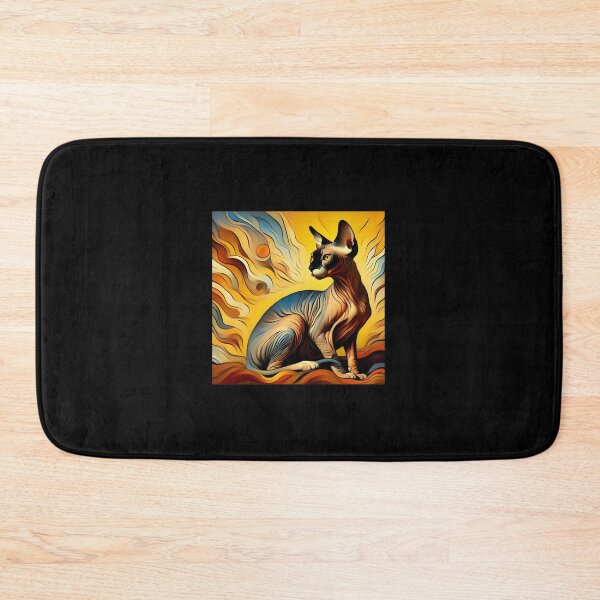 Item preview, Sphynx Symphony: Abstract Elegance Inspired by De Kooning designed and sold by BastKittyStore.