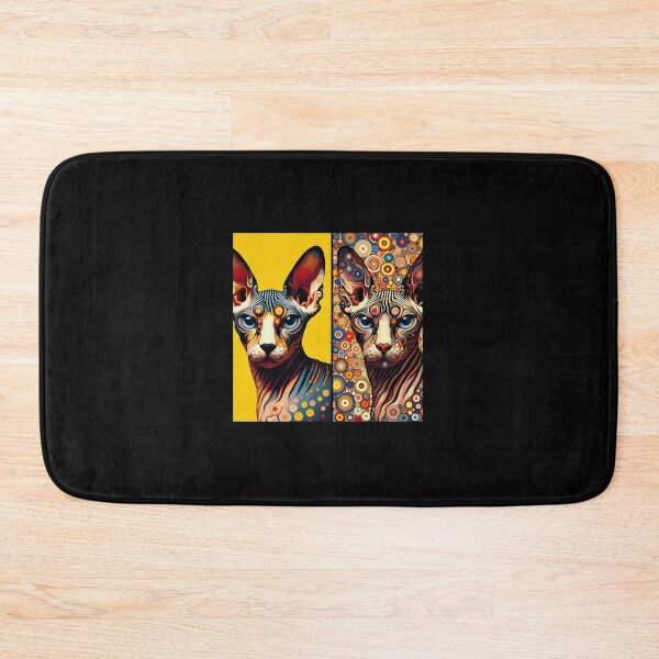 Item preview, Abstract Elegance: Sphynx Art Inspired by De Kooning designed and sold by BastKittyStore.