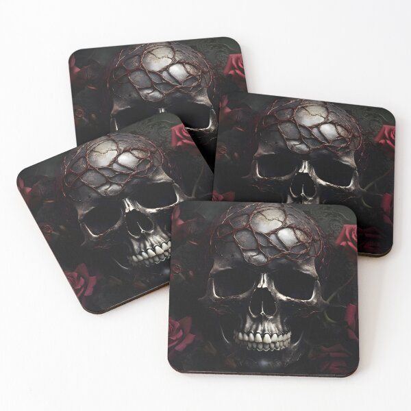 Item preview, Elegant Gothic Rose Skull Design - Unique Artwork  designed and sold by PandaTShirtShop.