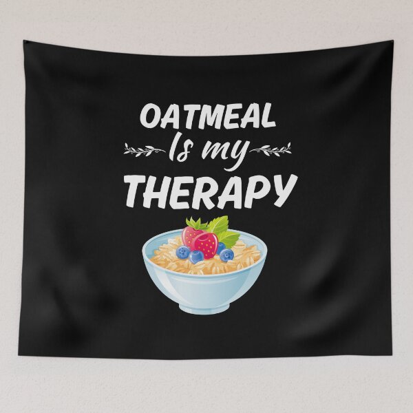 Item preview, Oatmeal is my therapy, funny oatmeal lover, vegan plant based diet power health meal designed and sold by NBSStore.