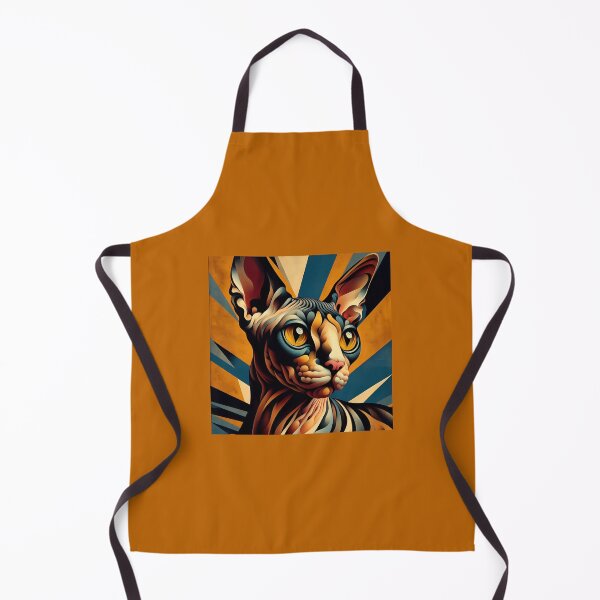 Item preview, Sphynx Serenity: Abstract Art Echoing De Kooning designed and sold by BastKittyStore.