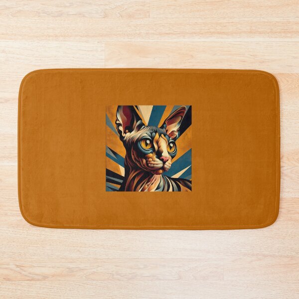 Item preview, Sphynx Serenity: Abstract Art Echoing De Kooning designed and sold by BastKittyStore.