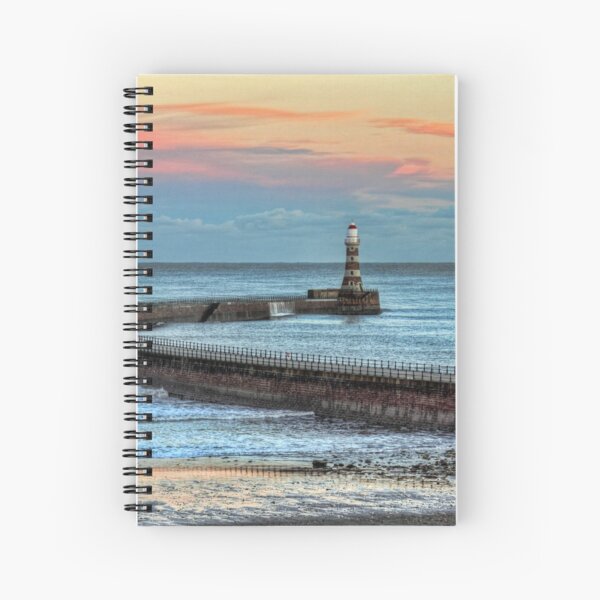 Roker Pier and Lighthouse Sunderland Spiral Notebook